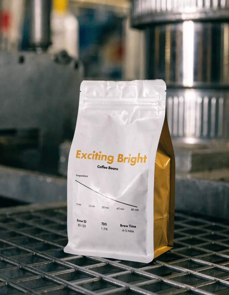 Exciting Bright — light roast whole bean coffee bag